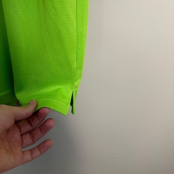 REPP TECH Performance Men's Athletic Polo Golf Shirt Fluorescent Lime Green XLT - Picture 3 of 11